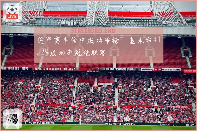 德甲赛季传中成功率榜:基米希41.2%成功率冠绝联赛